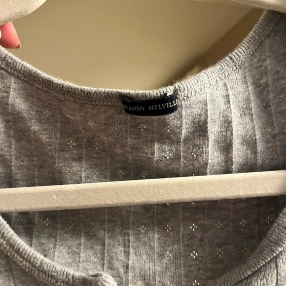 Brandy Ribbed Button-Up Baby Tee - Picture 2 of 3